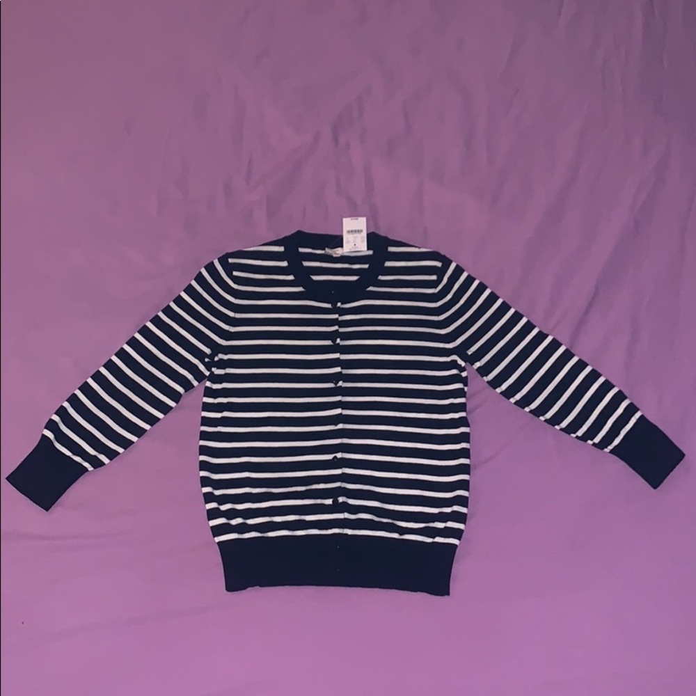 NWT J Crew Navy White stripes